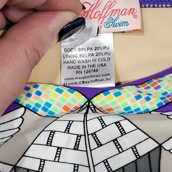 Mara Hoffman Aztec Phoenix‎ purple bikini size small - Picture 6 of 9
